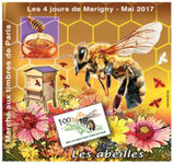 Paire de carrés Marigny29 Les abeilles - 2017 Neuf**