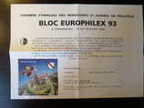 Bloc CNEP17a SPECIMEN Europhilex, non dentelé - 1993 Neuf**