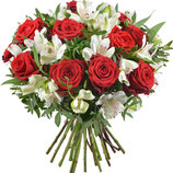 Bouquet rond Tendance Rouge