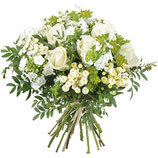 Bouquet rond Tendance Blanc