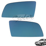 Spiegelglas blau heizbar für Außenspiegel rechts+links für BMW 5er E60 E61 03-07