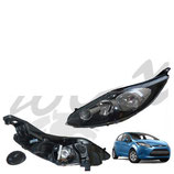 Scheinwerfer schwarz mit Stellmotor links für Ford Fiesta 08->>