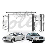 Klimakühler Kondensator Klimaanlage für Audi A4 (Typ 8E) 00-03