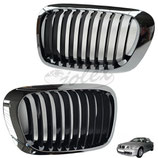 Kühlergrill schwarz-chrom rechts+links für BMW 3er E46 Coupe Cabrio 99-03