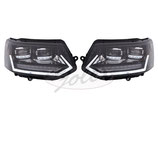 VOLL-LED Scheinwerfer schwarz R+L für VW T5 09-15 in T6 Optik
