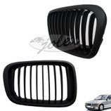 Kühlergrill schwarz matt rechts+links für BMW 3er E46 98-01