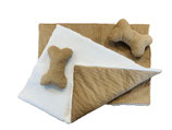 Hundedecke mit Knochen - Handarbeit