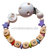 Schnullerkette "Snowman"