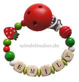 Schnullerkette "Erdbeere"