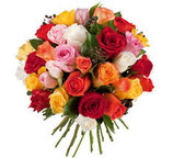 Bouquet rond de roses