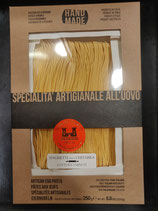 Spaghetti alla chitarra 250 g . handgemacht . schnelles Kochen. überraschender Anstieg nach dem Kochen