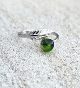 Bague "les raffinées" - feuille émeraude