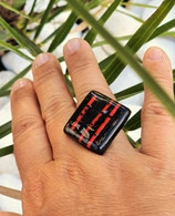 BAGUE "les audacieuses" - bambou carmin