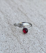 Bague "les raffinées" - feuille rubis