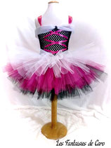 Robe en tulle courte Princesse pirate rose