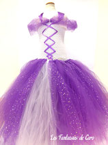 Tutu long blanc et violet