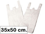 Bolsa de plástico con asa (Camiseta) 35 x 50 cm.