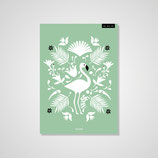 Ausmalbögen 4er Set (Flamingo, Hase, Fuchs & Vogel)