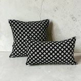 No,5-C【kyoto Cushion Cover】/ 【丸に花菱 & 嵐山ディープグリーン】Maru-ni-Hanabishi and Arashiyama Deep Green
