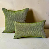 No,4-C【kyoto Cushion Cover】/【沙綾形 & 鴨川アイアンブルー】 Sayagata and Kamogawa(Kamo River) Iron Blue