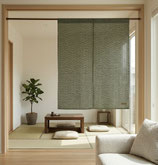 No,4-N【暖簾（Noren）】Kyoto Room Divider /【沙綾形/エバーグリーン】Sayagata Evergreen