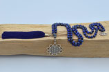 Lapislazuli 6mm Mala mit Lebensblume und Lotus