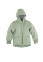 Walkjacke mit Reißverschluss "sage" - 100% Schurwolle