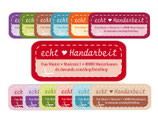 Handmade Aufkleber - eckig 3,4 x 8,0 cm | echt Handarbeit - Adresse