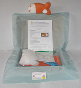 Kit doudou poisson orange et blanc