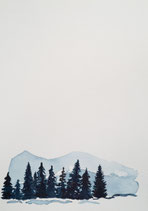 Aquarell Südschwarzwald - Vignette Waldrand