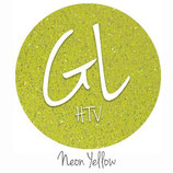 Glitter HTV - Neon Yellow  20" x 12"  - Sheet