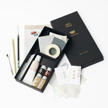 Kintsugi kit avec 0.3 g de poudre d'or 24 carats et 0.5 g de poudre d'argent