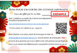 Les bons cadeaux pour un Cours de Cuisine Japonaise de 3 heures avec dégustation