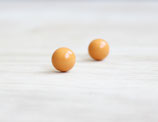wooden stud earrings "apricot"