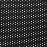 Baumwolle Sterne, 1 cm, weiß/schwarz