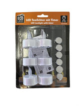 LED Teelicht weiss Timer - 6er Blister inkl. Batterien