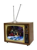 Weihnachtsdeko TV 24 cm LED beleuchtet mit Musik