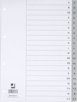 Q-CONNECT® Register Vollformat aus PP, mit Indexblatt A-Z