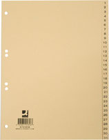 Q-CONNECT® Register Vollformat aus Papier 1-31
