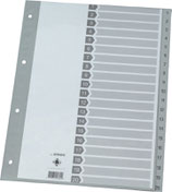 Q-CONNECT® Register Vollformat aus PP, mit Indexblatt in Klarsichttasche