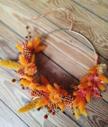 Trockenblumen-Hoop orange, 20 cm