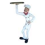 Figura de chef con una bandeja | Figuras de chefs