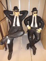 Figuras de los Blue Brothers sentados | Figuras de Hollywood
