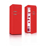 SCHNEIDER SCDD208 V2 FIRE RED koelkast met vriesvak boven