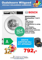 Bosch WGG244ZMNL EXCLUSIV tijdelijke verjaardag aanbieding met gratis Airfryer