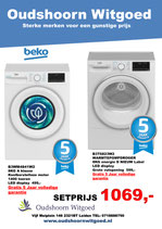 WAS DROOG SET BEKO MET 5 JAAR GARANTIE