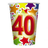 Bicchieri 40 anni - 10 pezzi