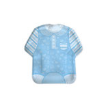 Piatti Battesimo Baby Boy a forma di maglietta - 22 cm