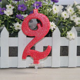 Candela Numero Glitter 2