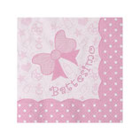 Tovaglioli Battesimo Baby Girl- 20 pezzi 25x25 cm